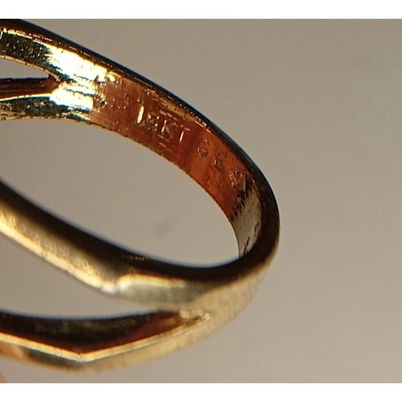 Size‎ 5.25 18K GE Single Teardrop Rhinestone Ring (2a1) - Picture 5 of 6